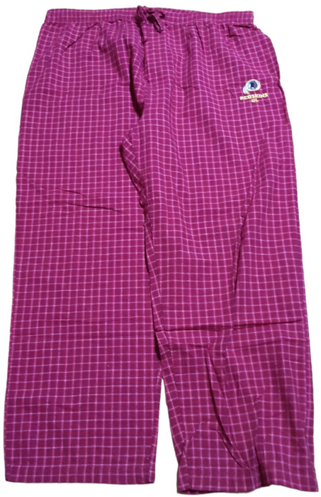 Washington Redskins NFL Team Apparel Men's Plaid Lounge Pants Red (Size: XL)