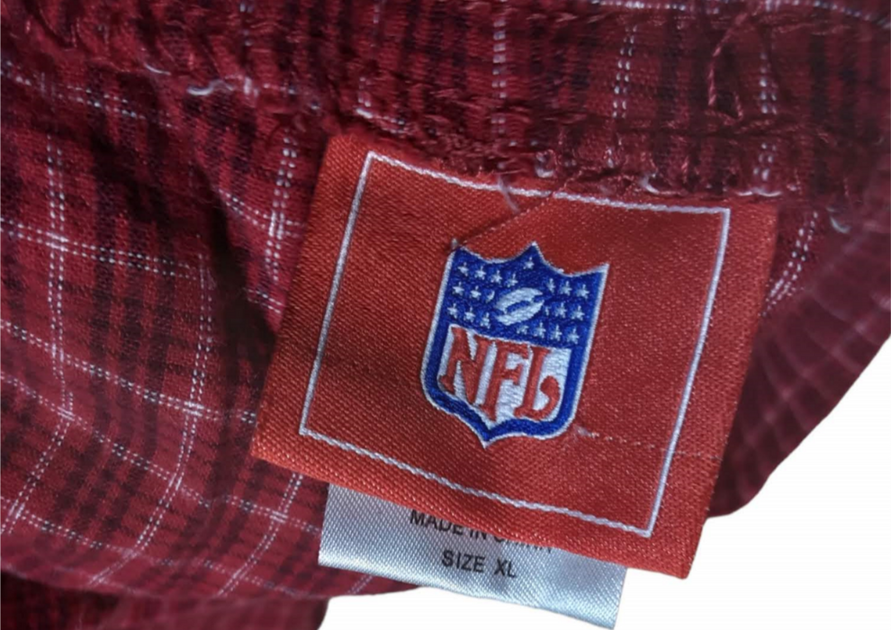 Washington Redskins NFL Team Apparel Men's Plaid Lounge Pants Red (Size: XL)