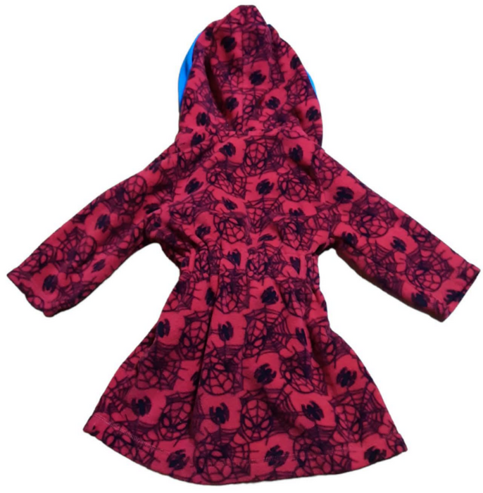 Spiderman Boys Cozy Bath Robe W/ Hood Red/Blue (Size: 3T)