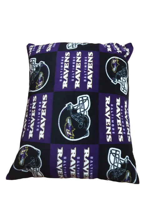 Baltimore Ravens NFL Fleece Large Throw Pillow Black (Size: 20 X 26)