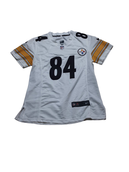 Pittsburgh Steelers NFL Nike #84 Brown Women's Stitch Jersey White (Size: XL)