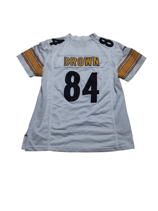 Pittsburgh Steelers NFL Nike #84 Brown Women's Stitch Jersey White (Size: XL)