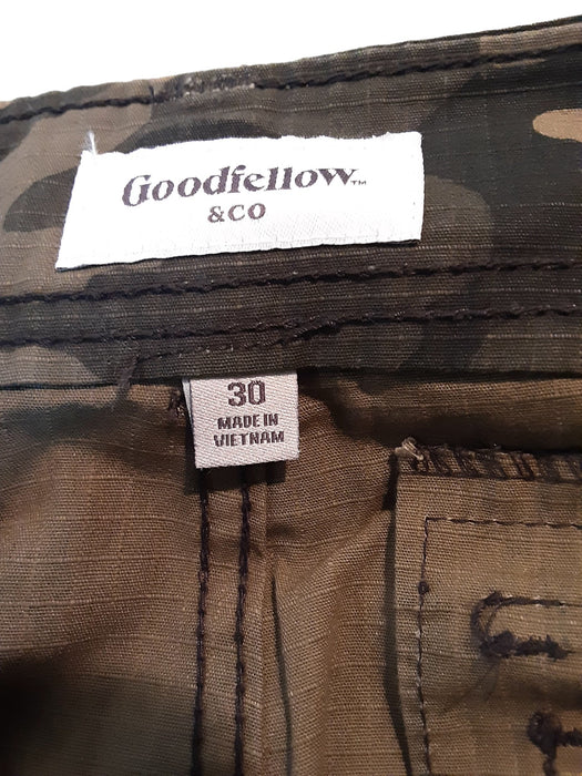 Goodfellow Ripstop Woodland Military Men's Cargo Shorts Green (Size: 30 x 11)