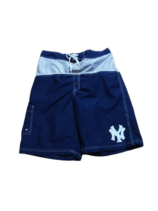 New York Yankees MLB Men's Team Logo Board Swim Shorts Navy/Gray (Size: Medium)