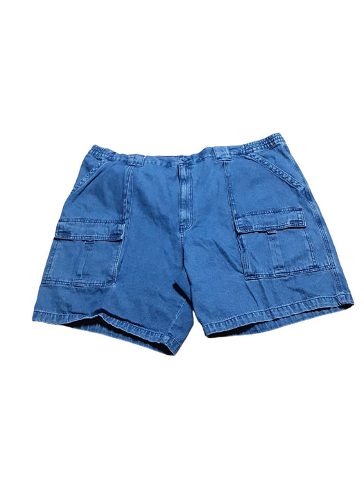 St. John's Bay Men's Denim Cargo Shorts Blue (Big & Tall: 52 x 9)