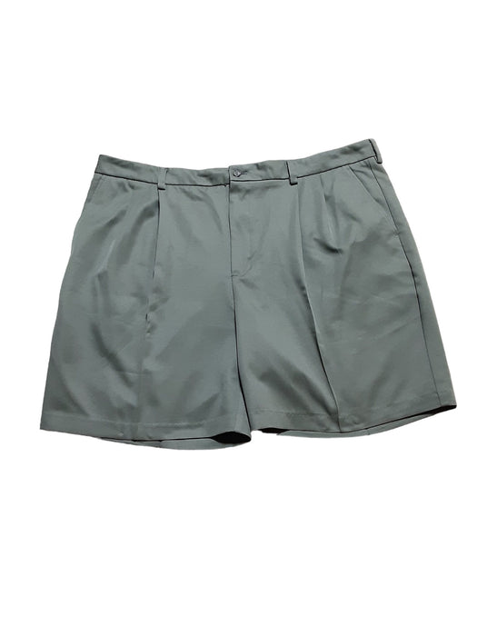 IZOD Men's Xtreme Function Golf Pleated Shorts Olive Green (Big & Tall: 44 x 8)