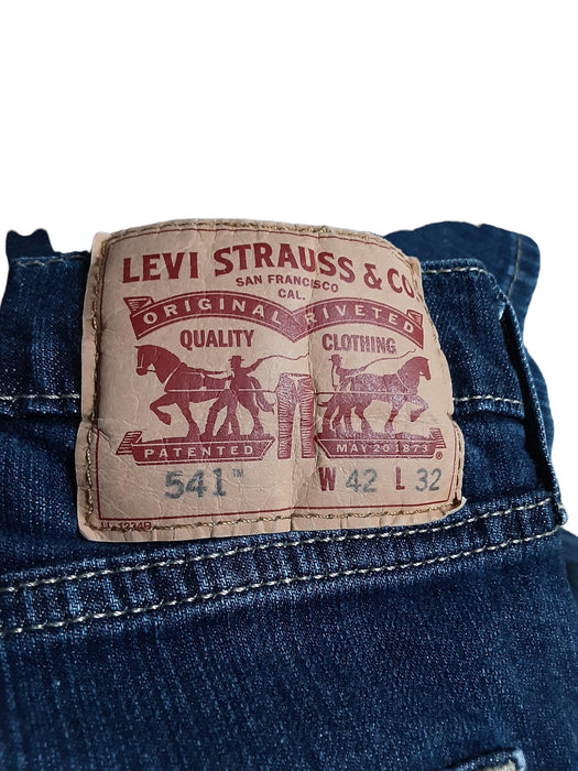 Levi's 541 Men's Athletic Tapered Dark Wash Jeans Blue (Big & Tall: 42 x 30)