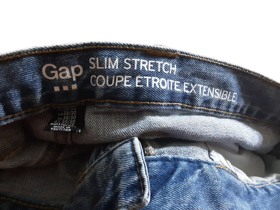 Gap Men's Slim Fit Stretch Jeans Medium Wash Blue (Size: 38 x 35)