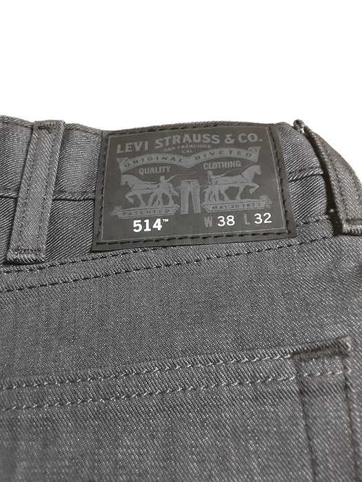 Levi's 514 Straight Fit Flex Dark Wash Charcoal (Size: 38 x 32) NWOT