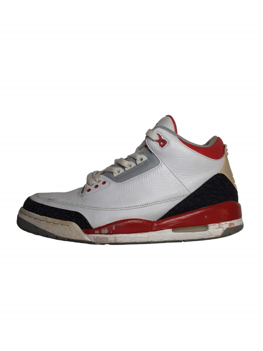 Jordan 3 Retro Fire Red White 2007 Basketball Shoes Men's (Size: 12) 136064-161