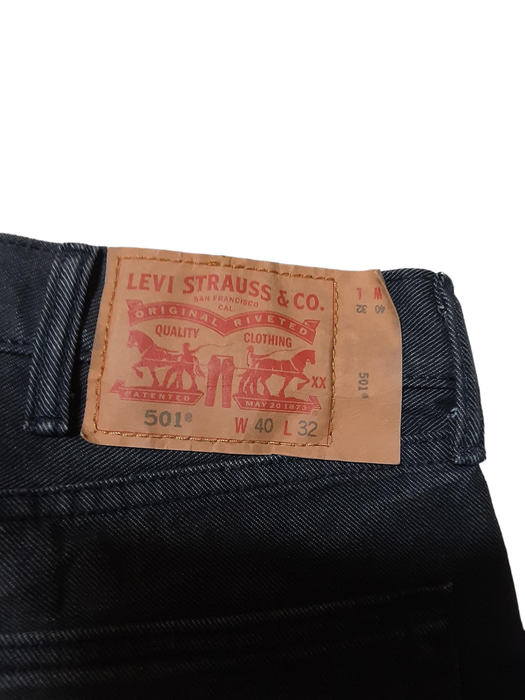 Levi's 501 Men's Original Fit Dark Wash Black Jeans (Big & Tall: 40 x 31)