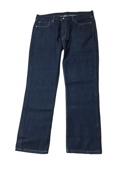 Levi 514 Men's Straight Fit Dark Wash Blue Jeans (Big & Tall: 40 x 32)