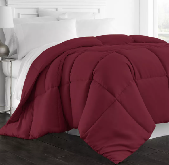 Beckham Hotel Collection Goose Down Comforter Burgundy (Size:Twin/Twin XL )