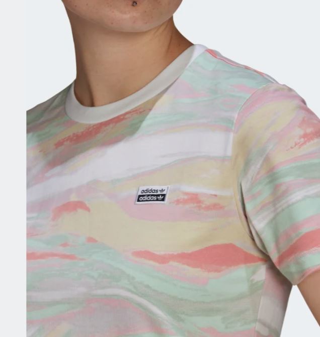 adidas Originals Women's R.Y.V. TEE Multicolor Pastel (Size: Small) GN4286