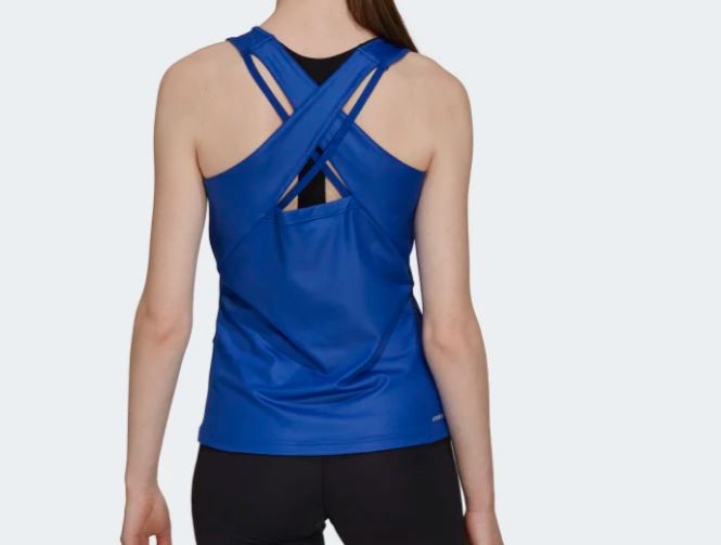 adidas Women's Aeroready Breathable Sport Tank Top Blue (Size: L, XL) GS8608