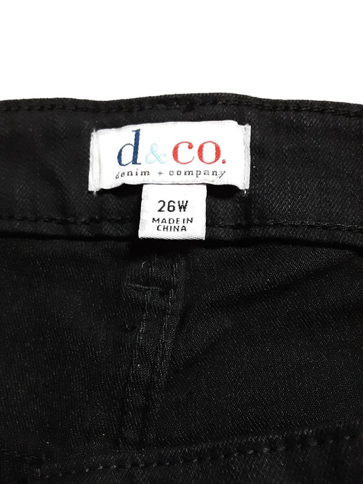 Denim & Co Women's Regular Fit Medium Wash Shorts Black (Plus Size: 26)