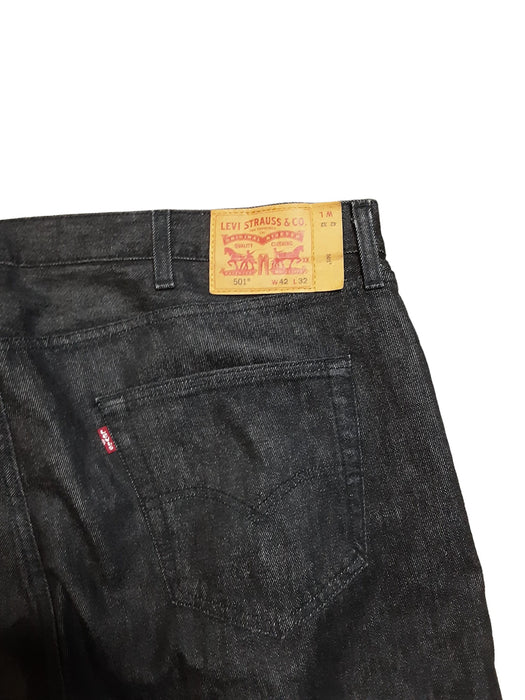 Levi’s 501 Men's Original Straight Flex Jeans Black (Big & Tall: 42 x 32)