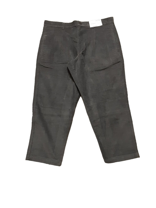 Arizona Men's Corduroy Relaxed Wide Leg Pants Charcoal (Size: 36 x 32)