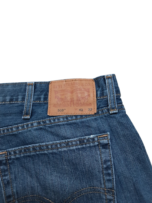 Levi’s 559 Men's Relaxed Straight Dark Wash Jeans Blue (Big & Tall: 42 x 32)