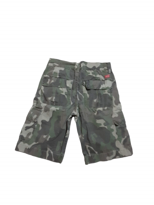 Camouflage Shorts Men's Straight Fit Medium Wash Shorts Green (Size: 28 X 10)