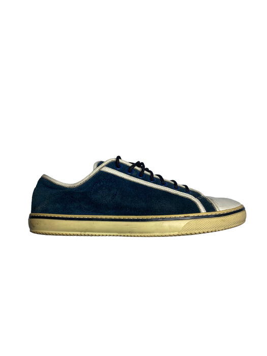 Bally Switzerland Suede Blue White Casual Sneaker Shoes Men's (Size: 11) BS11947