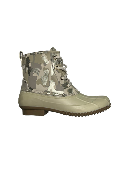 Isaac Mizrahi Reckless Camo Beige Duck Boots Women's (Size: 9) A346574