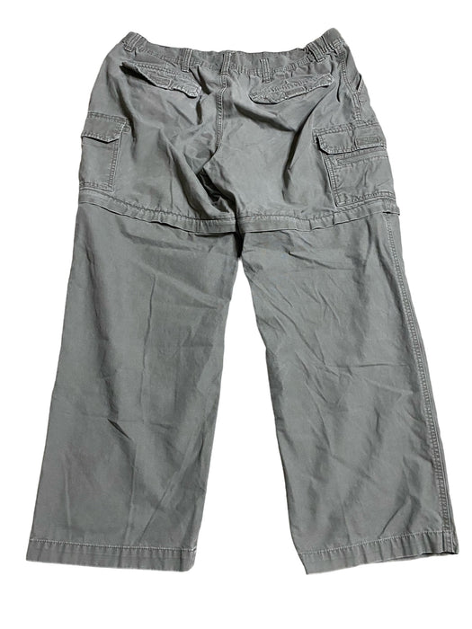 The Versatile Men's Canvas  Zip-Off Cargo Pants Olive Green (Size: 42 x 32)