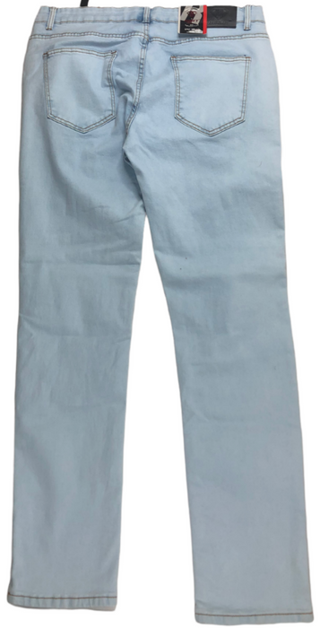 Rest Designer Distressed Slim Fit  Jeans Light Wash Blue Men's (Size: 38 x 32)