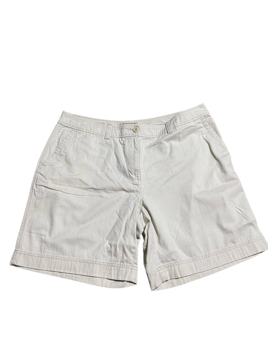 L.L Bean Women's Favorite Fit Flat Front Shorts Beige (Size: 18R)