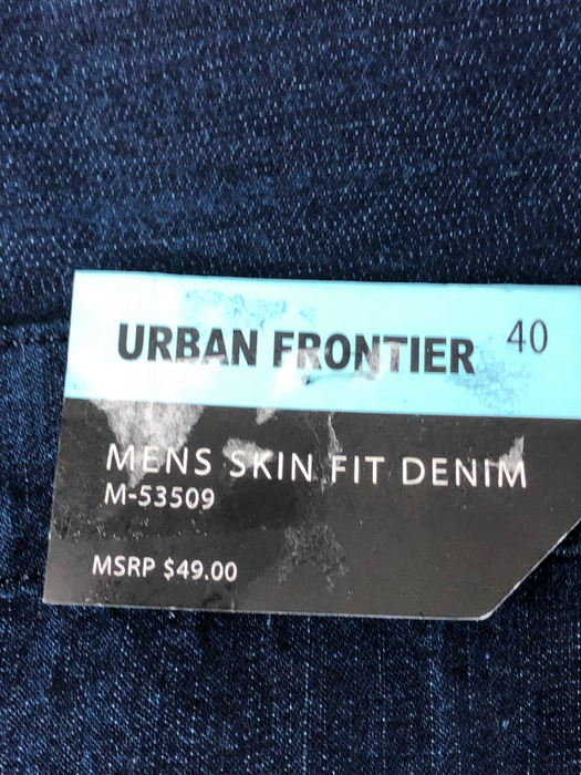 Urban Frontier Skin Fit Dark Wash Blue Jeans Men's (Size: 40 x 32)