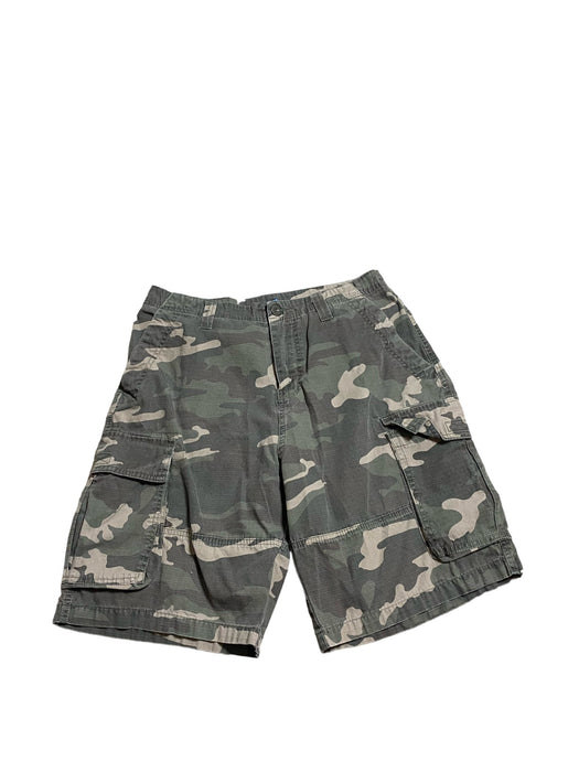 Highland Outfitters Ripstop Camo Cargo Shorts Green (Size: 32 x 10)