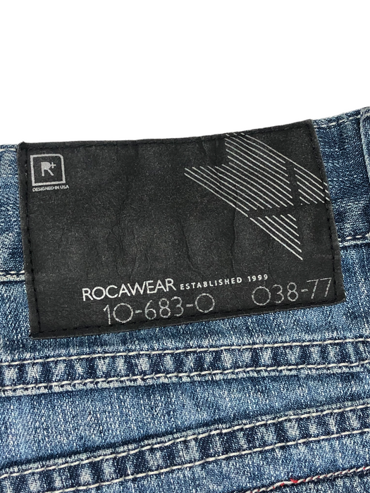 Rocawear Original Fit W/ Zipper Pockets Blue Jeans Men's (Size: 42 x 34)