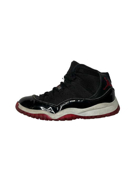 Air Jordan 11 Retro Bred Black Red Basketball Shoes Boys (Size: 2.5y) 378039-061
