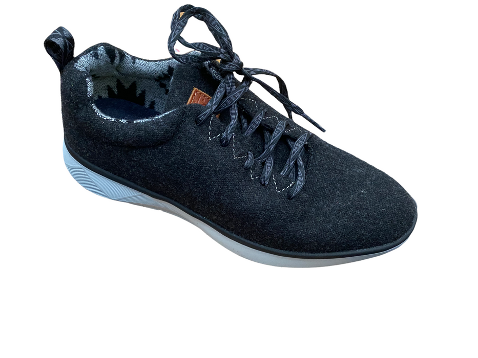 Pendleton Women Wool Lace-up Walking Vibram Sole Sneakers Charcoal (Sizes: 7-9)