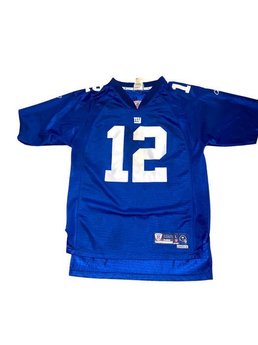 New York Giants NFL Team Apparel Kids Jersey Blue (Size: Large)