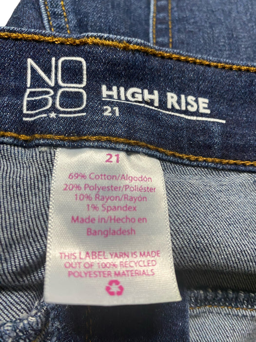 NOBO Women's High Rise Short Stretch Shorts Blue (Size: 21)