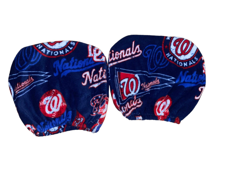 Washington Nationals MLB Handmade Vehicle Head Rest Covers Blue (Size: Standard)