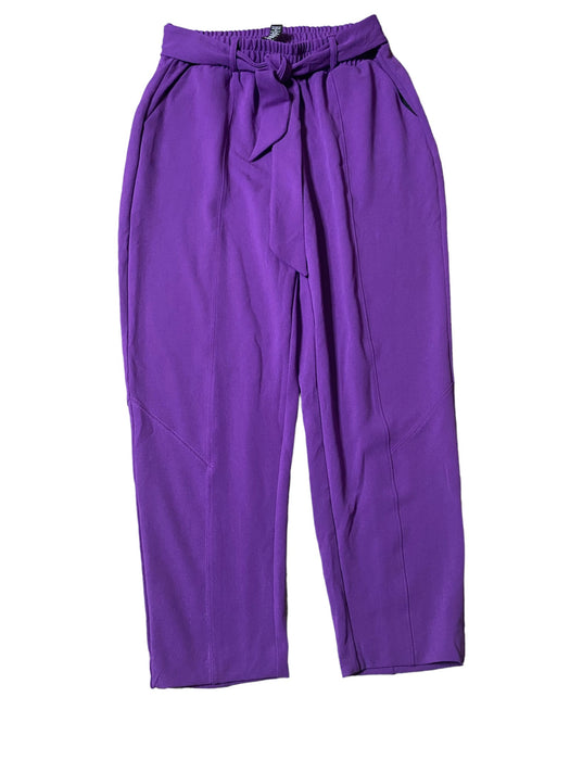 Ashley Stewart Women's Elastic Waist Stretch Pants Purple (Plus Size: 14/16)