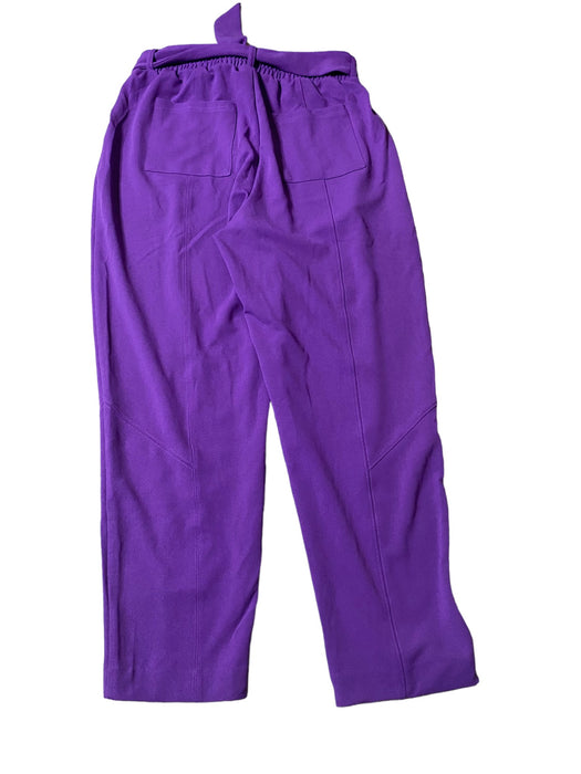 Ashley Stewart Women's Elastic Waist Stretch Pants Purple (Plus Size: 14/16)