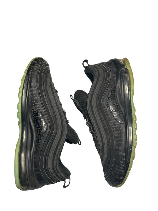 Nike Air Max 97 Matrix Black Green Glow Running Shoes Men (Size 11.5) 921826-017