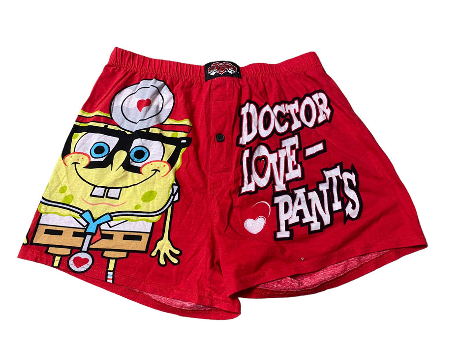 Nickelodeon Sponge Bop Women's Boxer Red (Size: Large 36 - 38)