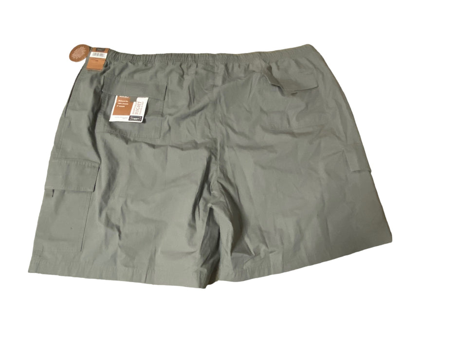 Haggar Men's Elastic Waist Cargo Shorts Olive Green (Size: 54 x 9) NWT!