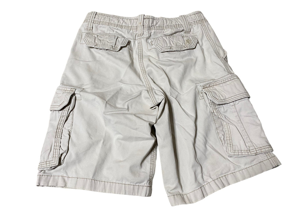 Aeropostale Men's Heavy Cotton Cargo Shorts Beige (Size: 28 x 12)