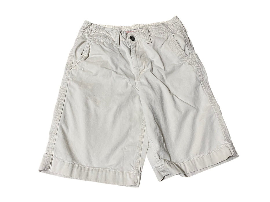 American Eagle Men's Longer Length Heavy Cotton Shorts Beige (Size: 28 X 11)