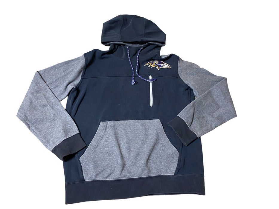 Baltimore Ravens NFL NFL Team Apparel Men's Pullover Logo Hoodie Gray (Size: M)