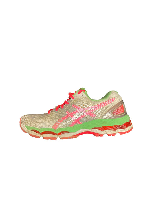 Asics Gel Nimbus 17 White Pink Green Running Shoes Women's (Size: 8) T557N