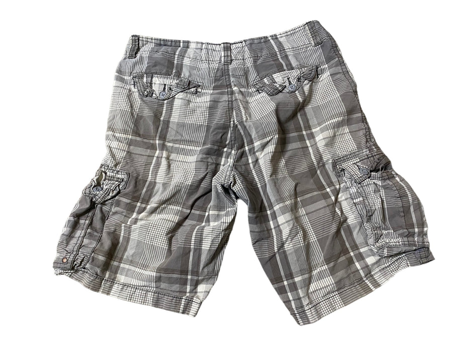 Cargo Authentics Signature Men's Plaid Cargo Shorts Brown/Tan (Size: 36 x 12)