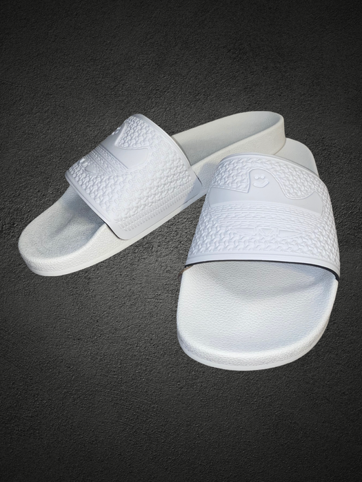 Adidas Originals Shmoofoil All-White Comfort Slides Men's (Size: 4-13) H03372