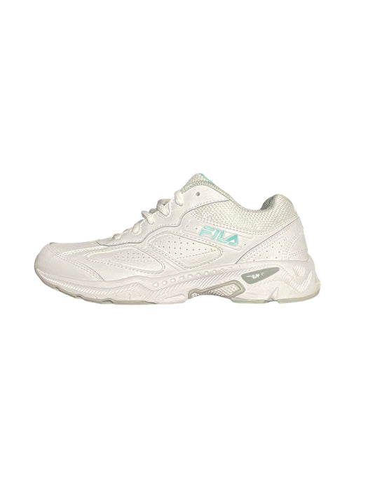 Fila Glimpse Cool Max White Teal Memory Walking Shoe Women (Sz 9.5) 5SK60137-147