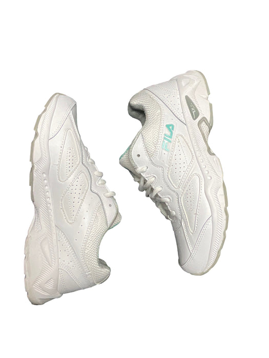 Fila Glimpse Cool Max White Teal Memory Walking Shoe Women (Sz 9.5) 5SK60137-147